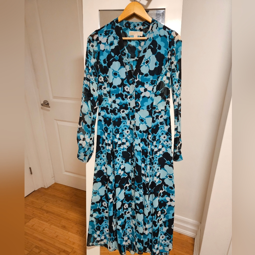 Michael Kors Floral Blue Dress